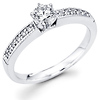 14K Round Diamond Milgrain Engagement Ring (0.55 ctw)