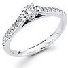 Pave Set 14K Diamond Engagement Ring (0.50 ctw)