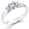 14K Trellis Three Stone Princess Cut Diamond Engagement Ring (0.42 ctw)