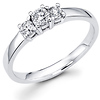 14K 3 Stone Brilliant Cut Diamond Engagement Ring (0.34 ctw)