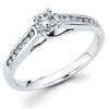 Round Diamond Center Prong Set Bridal Ring in 14K Gold (0.35)