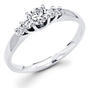 Five Round Diamond Prong Set Engagement Ring in 14K Gold (0.54 ctw)