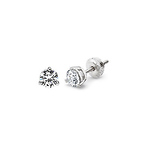 14K 3 Prong Round Solitaire Diamond Stud Earrings 0.20ctw