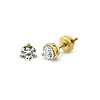 14K 3 Prong Round Solitaire Diamond Stud Earrings 0.50ctw