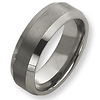 Brushed & Polished Beveled Edge 8mm Tungsten Ring
