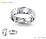 Diamond Wedding Band 14K White Gold 0.40 TCW