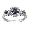 Diamond and Sapphire Circle Ring