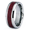 8mm Wood Inlay Tungsten Wedding Band