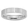 4mm 14K White Gold Flat Comfort Fit Band