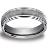 6mm Brushed and Polished Tungsten Benchmark Ring