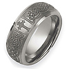 8mm Beveled Edge Cross Design Tungsten Christian Wedding Band