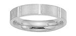4mm Platinum Flat Comfort Fit Benchmark Band