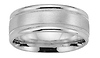 8mm Platinum Milgrain Satin Comfort Fit Band