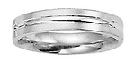 4mm Platinum Flat Comfort Fit Satin Band