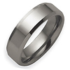 Flat Beveled Edge 7mm Tungsten Band