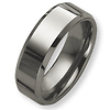 8mm Tungsten Wedding Band with Polished Beveled Edge
