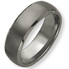 Brushed Tungsten 8mm Polished Beveled Edge Band