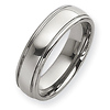 7mm Grooved Polished Tungsten Band
