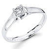 14K White Gold Round Diamond Solitaire Engagement Ring (0.33 ctw)