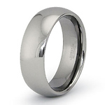 8mm Classic Dome Tungsten Wedding Ring