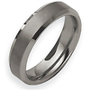 Tungsten Beveled Edge 6mm Brushed & Polished Band