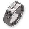 Dark Tungsten Grooved 8mm Polished Band