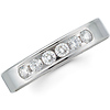4mm Platinum Channel Diamond Comfort Fit Benchmark Promise Ring (0.36ctw)