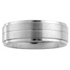7mm Raised Center Satin Titanium Ring