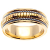 8mm 14k Two Tone Designer Handmade Band