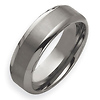 Rounded Edge 8mm Brushed Polished Tungsten Wedding Band