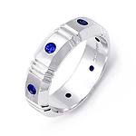 Sapphire Semi Eternity Band (0.42 ct.)