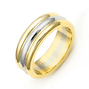 6.5mm White & Yellow Gold Wedding Band