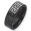 Black Plated Tungsten Ring 8mm with Grey Laser