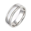 6mm White Gold Milgrain Wedding Band