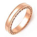 Signature Edge White gold Milgrain Wedding Band