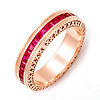 Rose Gold Signature Edge Ruby Eternity Band (1.3 ct.)