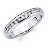 14K White Gold 0.40ctw Round Diamond Channel Set Band