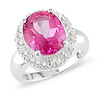 Sterling Silver 6.20 CT TGW Pink & White Topaz Fashion Ring