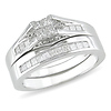14K White Gold 1/2 Ct Diamond Wedding Ring Set