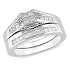 1/2 CT Diamond TW Bridal Set Ring 10k White Gold GHI I2;I3