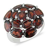 Sterling Silver 10.38 CT TGW Garnet Cocktail Ring