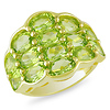 14K & Sterling Silver 6.80 CT TGW Peridot Semi-Bezel Set Ring