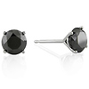 2 CT Black Diamond TW Stud Earrings 14k Gold White 14k Gold White I2;I3