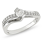 10K White Gold 0.50 CTW Diamond Ring