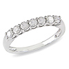 10K White Gold 0.50 CTW Diamond Prong Set Anniversary Ring