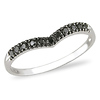 10K White Gold 1/6 CTW Black Diamond Eternity Ring