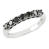0.50 CTW 10K White Gold Black Diamond Anniversary Ring