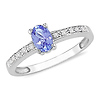 10K White Gold 0.05 CTW Diamond & 3/8 CT TGW Tanzanite Fashion Ring