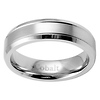 6mm Cobalt Brushed & Polished Designer Wedding Band