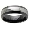 8mm Ceramic Domed Tungsten Inlay Wedding Band